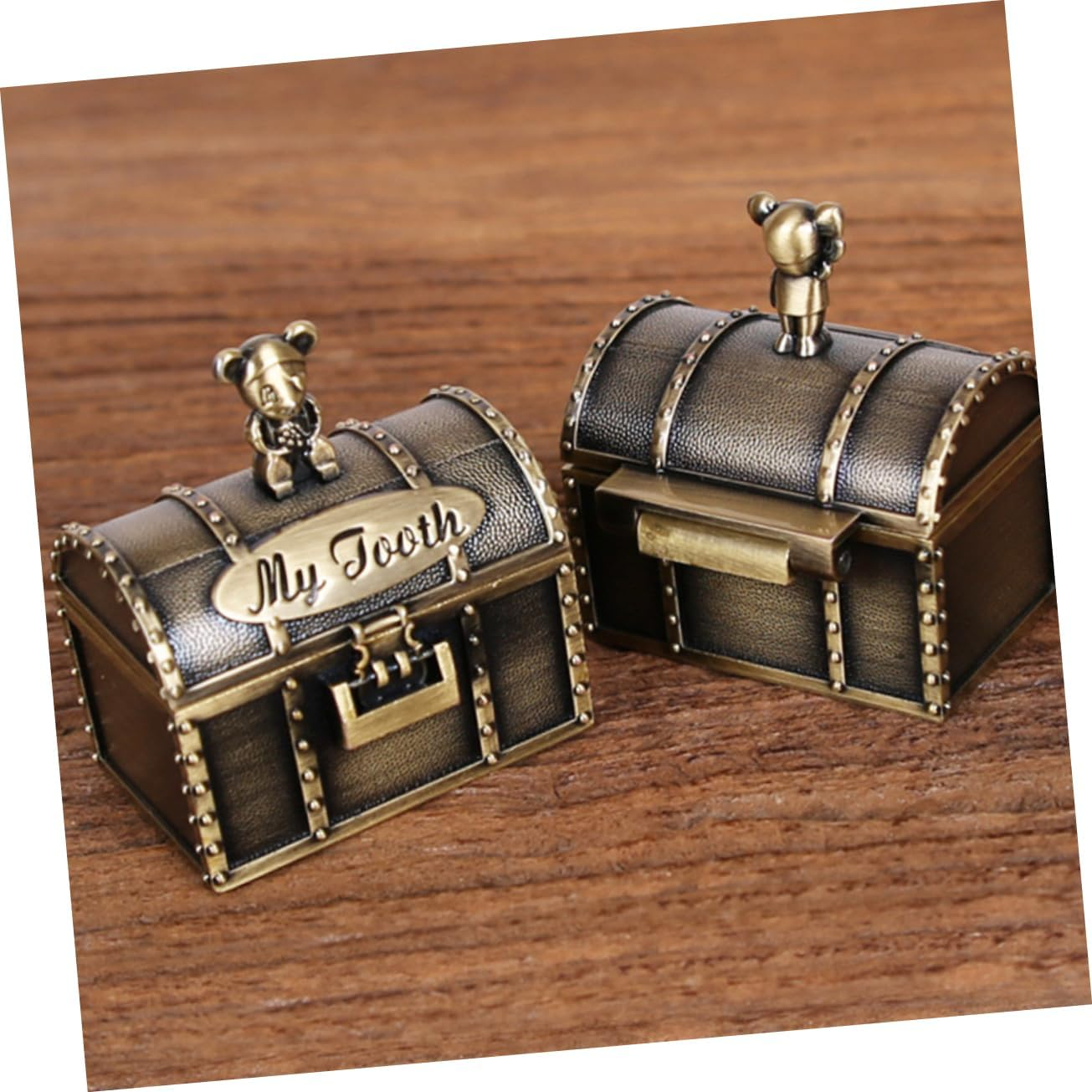 2Pcs Keepsake Boxes for Newborn Milestone Tooth Curl Container for Christmas Birthday