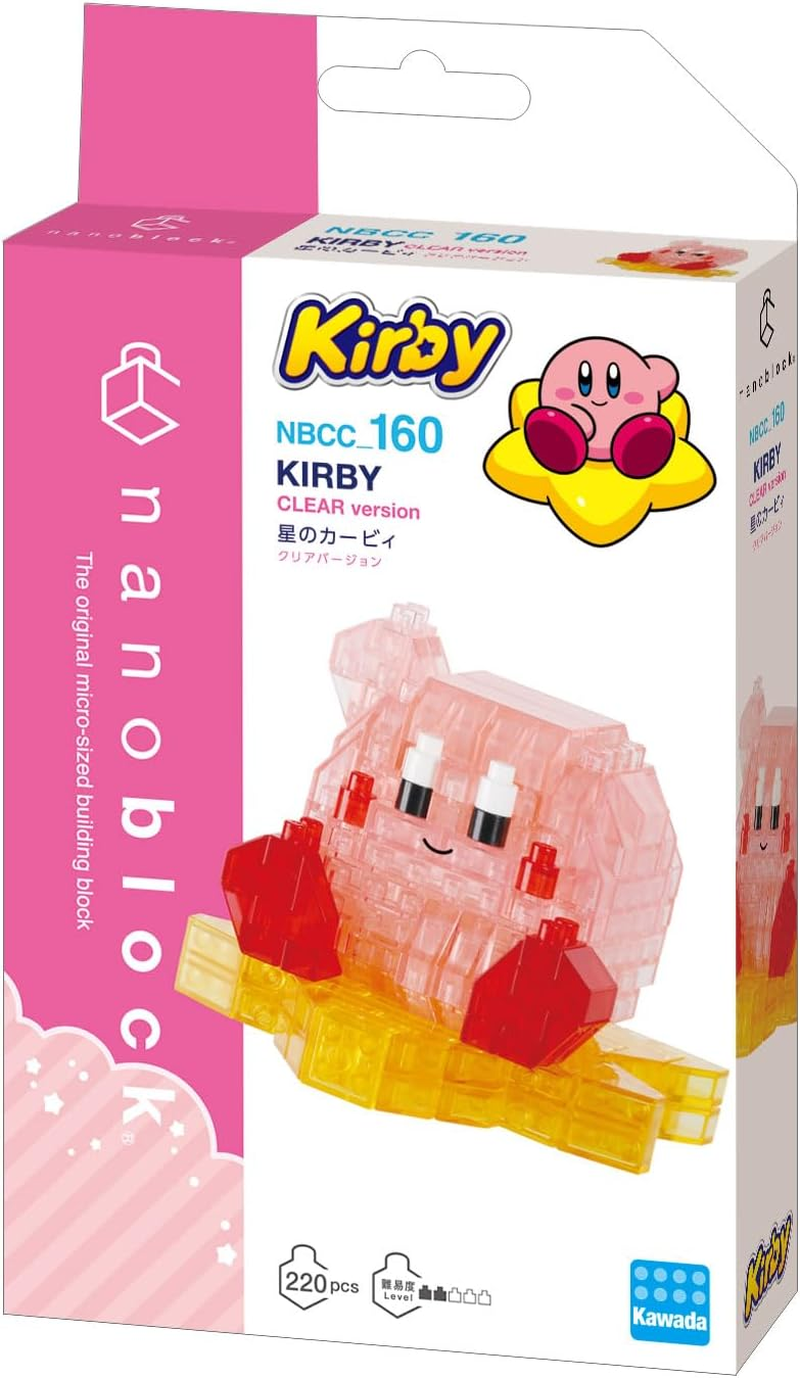 Kawada NBCC_160 Nanoblock, Kirby Star Clear Version, 220 Pieces, 12 Years Old and Up image number 3