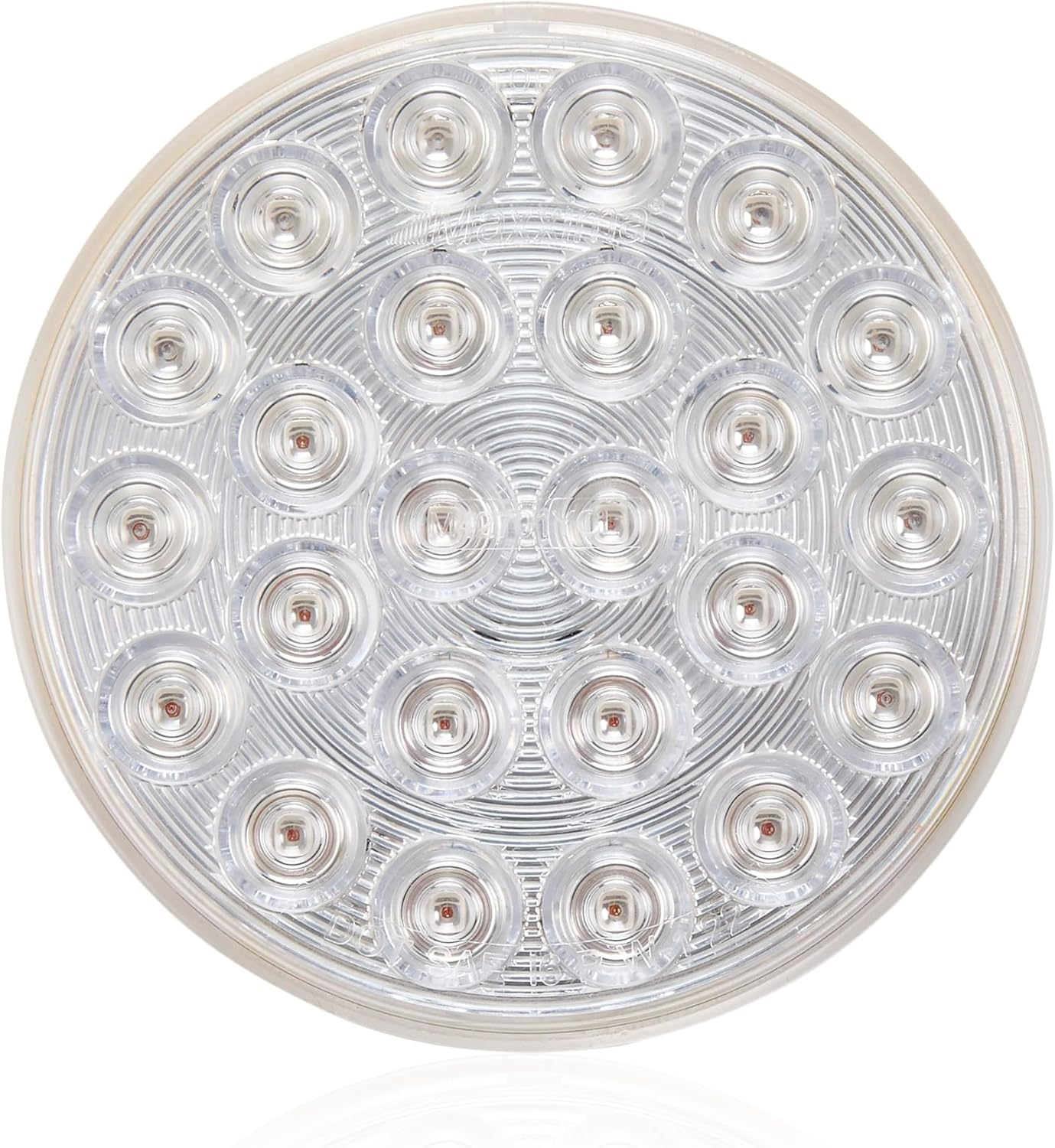 Maxxima 4" round LED Clear Flashing Warning Light & Park/Turn for Trucks and Heavy Duty image number 2