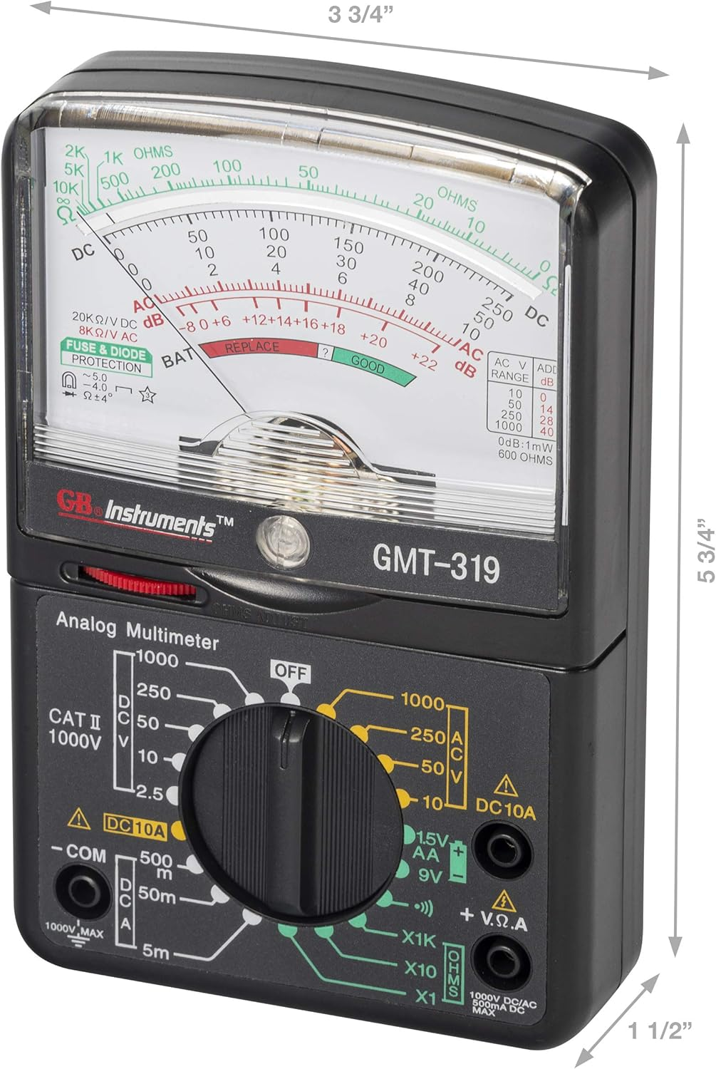 Gardner Bender GMT-319 Multimeter Tester, RJ-45 & RJ-11, 19 Range image number 4