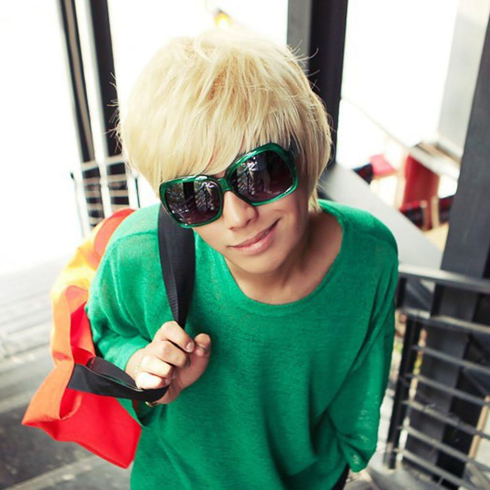 Rise World Wig Cool Mens Boys Short 25Cm Straight Blonde Hair Wigs Party Heat Resistant Cosplay Wig image number 3