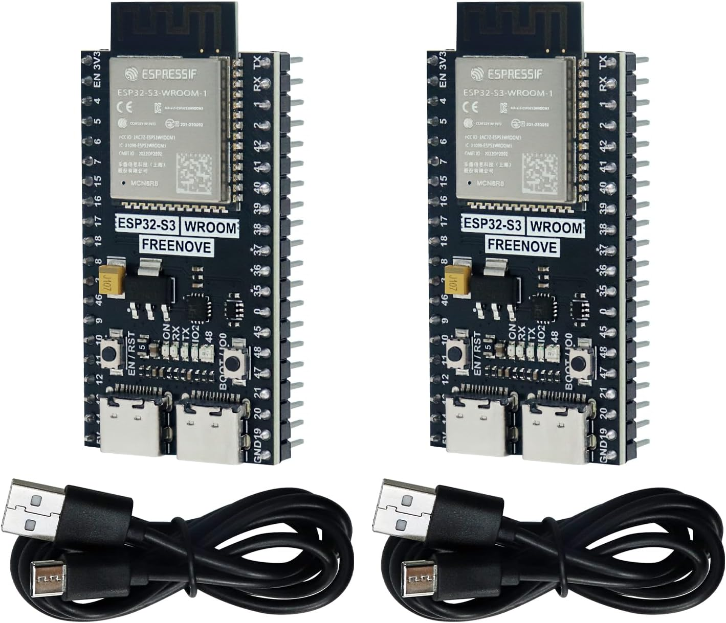 Freenove ESP32-S3-WROOM Board Lite, Dual-Core 32-Bit 240 Mhz Microcontroller, Onboard Wireless, Python C Code, Example Projects Tutorial