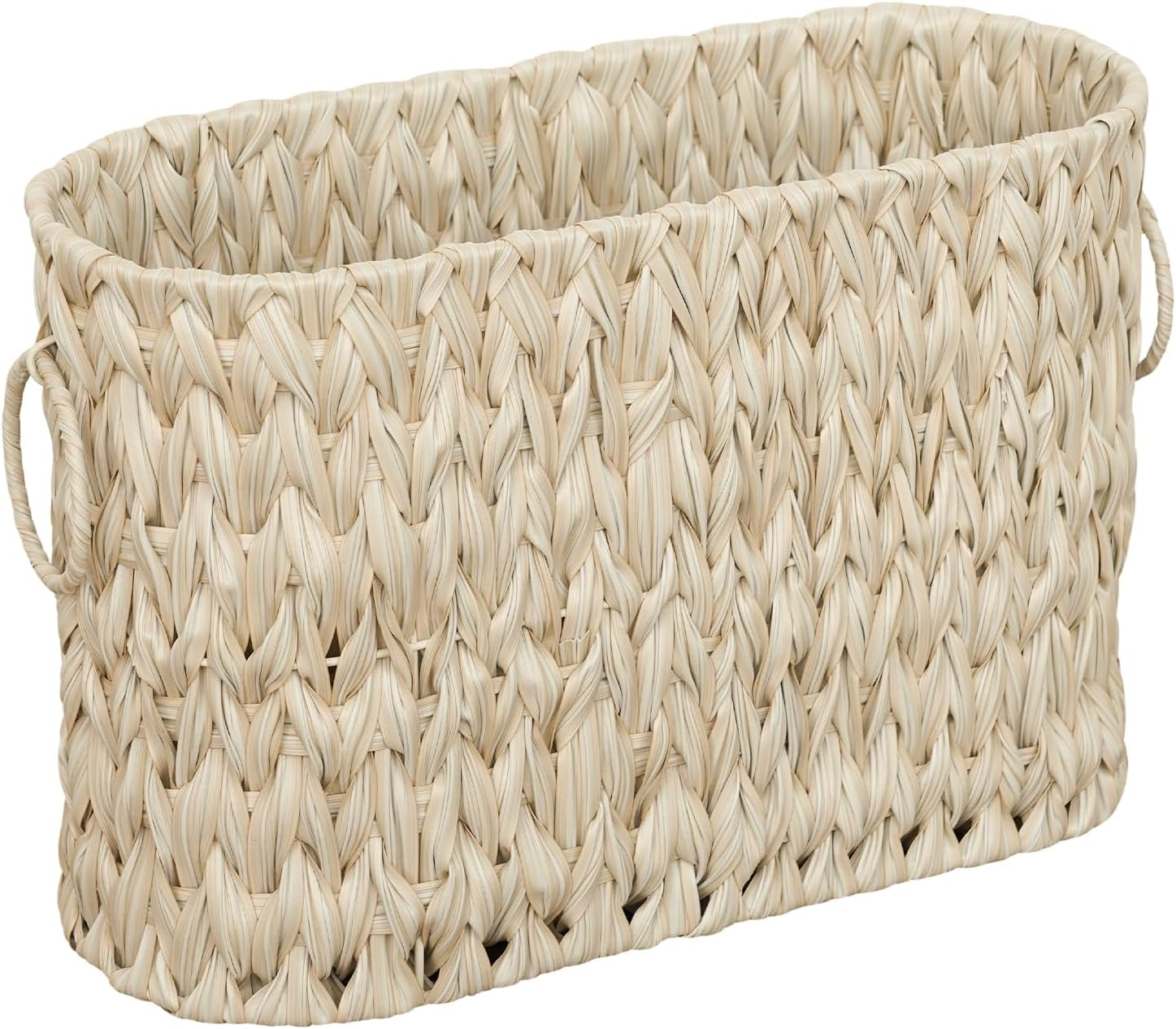 Coeusy Toilet Paper Basket,Boho Decorative Toilet Paper Storage,Large Wicker Basket for Bathroom Storage,Free Standing - Grey image number 5