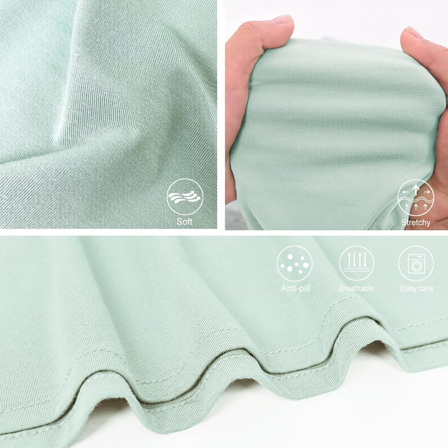 Newborn Swaddle Blanket with Hat Set Baby Swaddle Set Hospital Receiving Blankets for Girls Boys(Sage,35"*35") - Blush image number 2