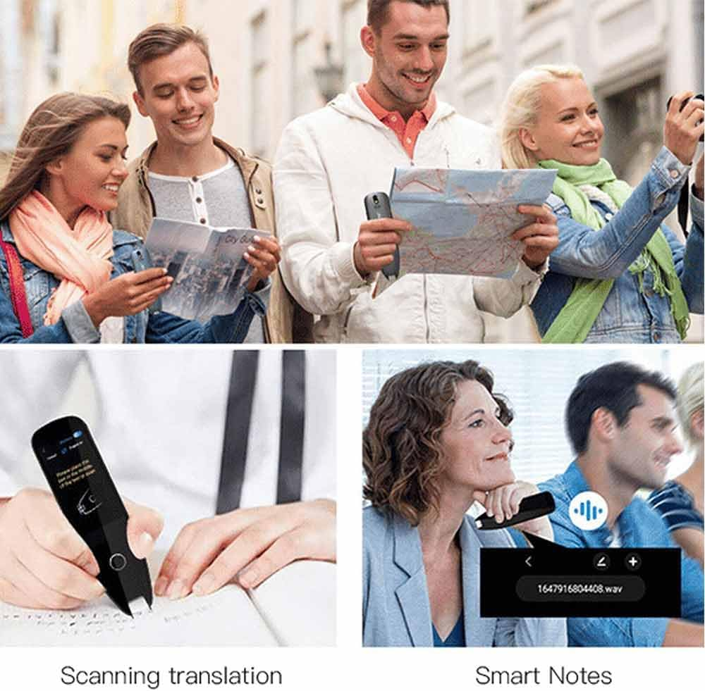 Smart Scan Translation Pen - Text Reading and Scan Reader Device, 110+ Languages Translator for Meetings, Travel, Learning (Pink) - Black image number 2