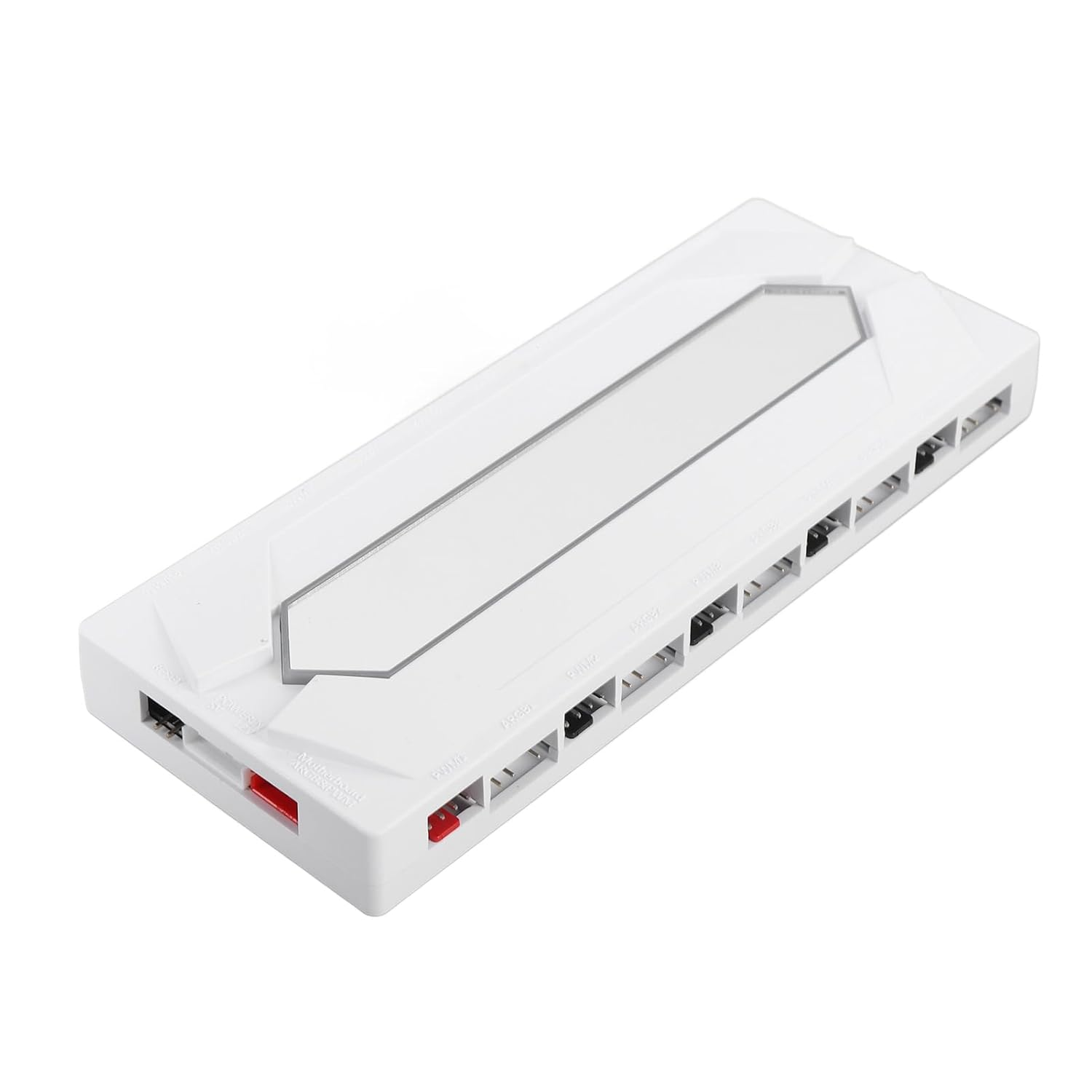 10-Port PWM Fan Hub with ARGB Splitter & Controller, 5V 3Pin Magnetic Base for PC Case Fans - 1 to 10 SATA Power Port Splitter for Gaming & Desktop Builds