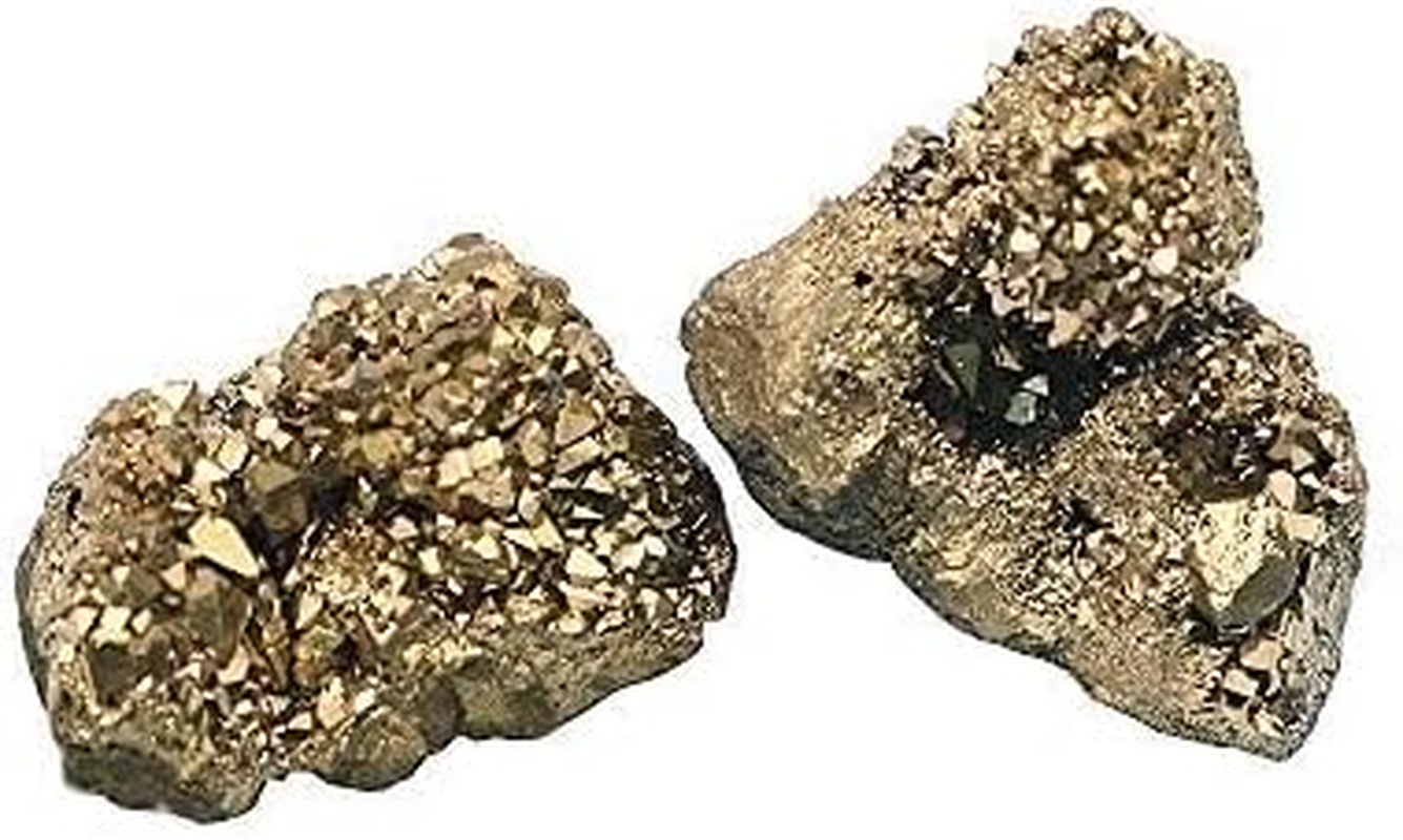 Namvo 2Pcs Natural Pyrite Stone and Minerals Natural Crystal Quartz Stone for Divination Chakra Energy Healing Stones image number 3