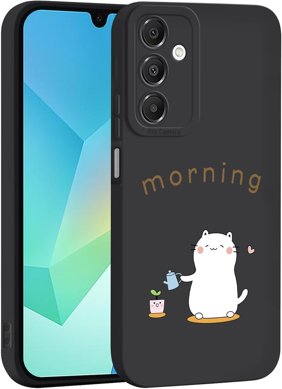 ILING Liquid Silicone Case for Samsung Galaxy A56 5G, Ultra Thin Elegant Flowers and Cute Cartoon Pattern Women'S Mobile Phone Case, Soft TPU Bumper Shockproof Protective Case (Purple Q04)