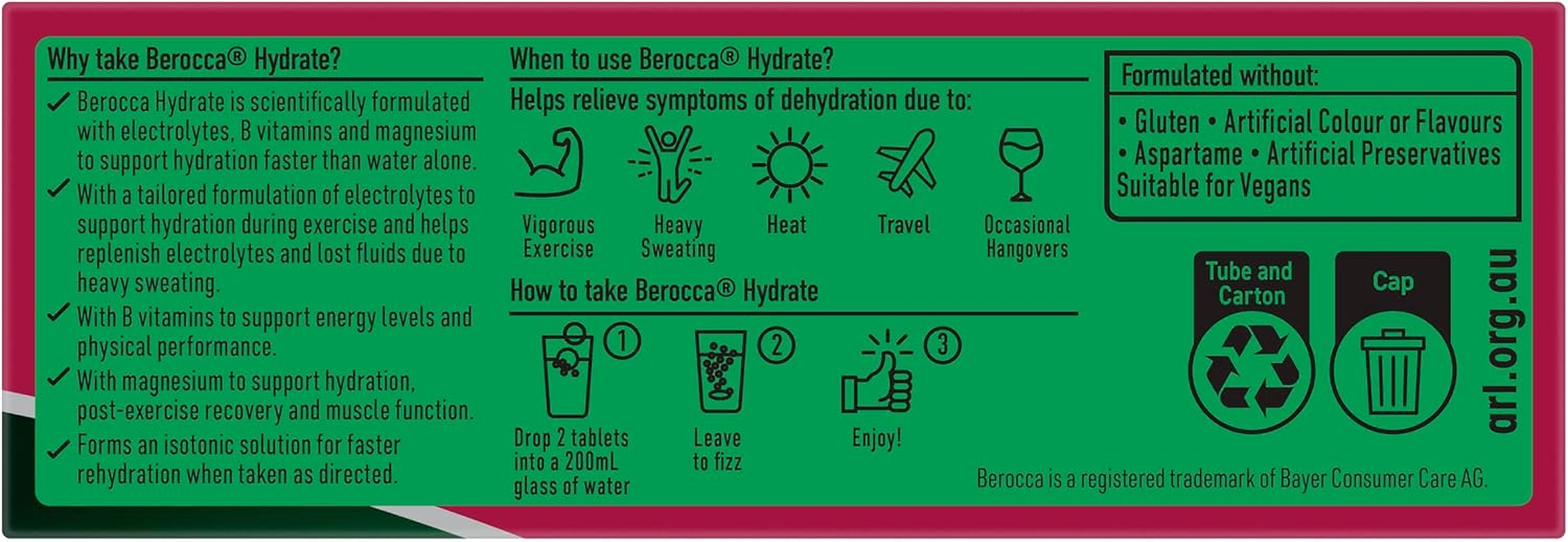 Berocca Hydrate Blackcurrant 40 Tablets image number 6