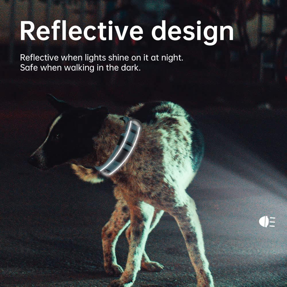 EXCELLENT ELITE SPANKER Reflective Nylon Dog Collar with Breathable Soft Padded Adjustable Thick Pet Collars for Small Medium Large Dogs Walking Training(Red-L) image number 6