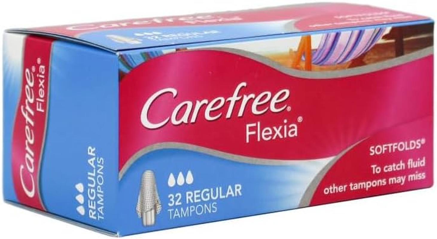 Carefree Flexia Softfolds Regular Tampons 32 Count X 6 Pack