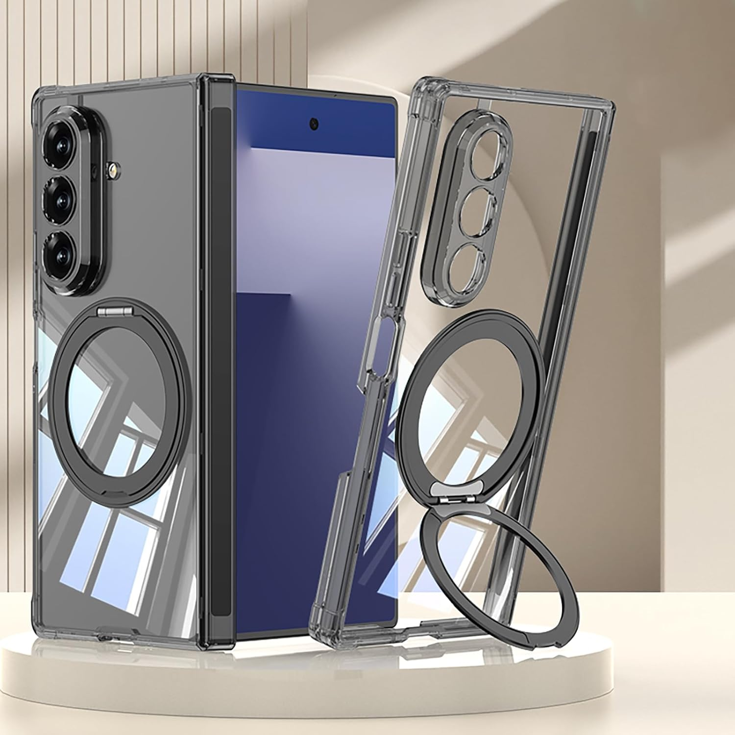 Hauw Case for Galaxy Z Fold7 5G, Ultra Thin All-Inclusive Hinge Soft Silicone Mobile Phone Case Compatible with Samsung Galaxy Z Fold7 5G, Black