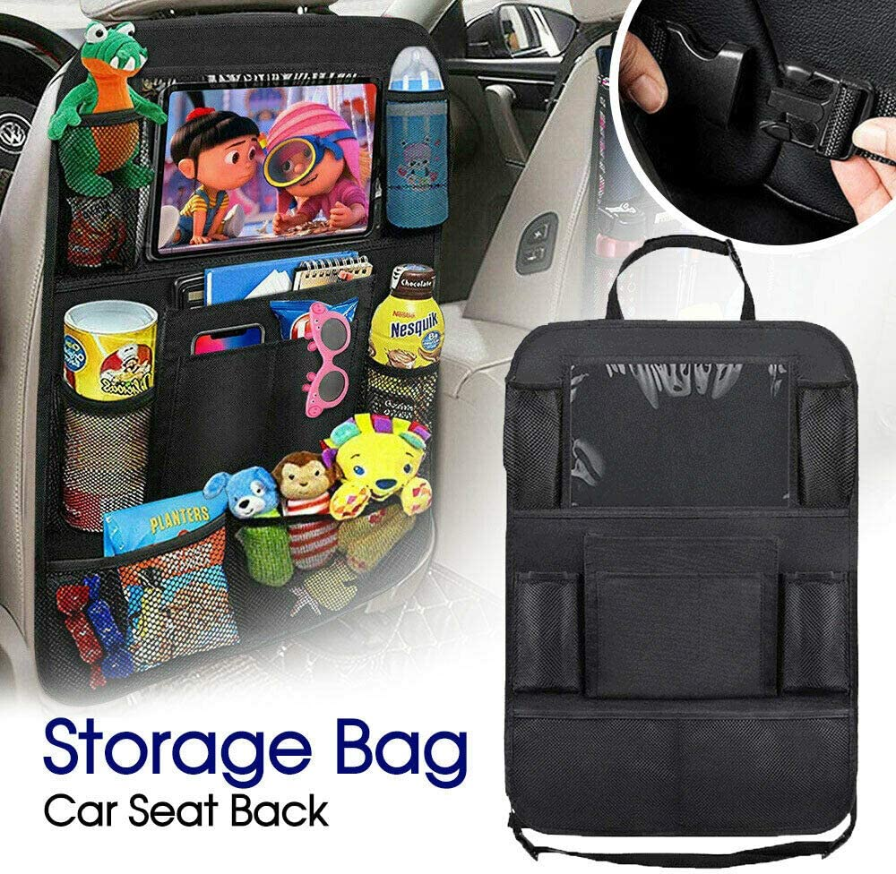 2 PCS Car Seat Back Organiser Tidy Organizer Travel Kid Storage Bag Pocket Cup Holder image number 6