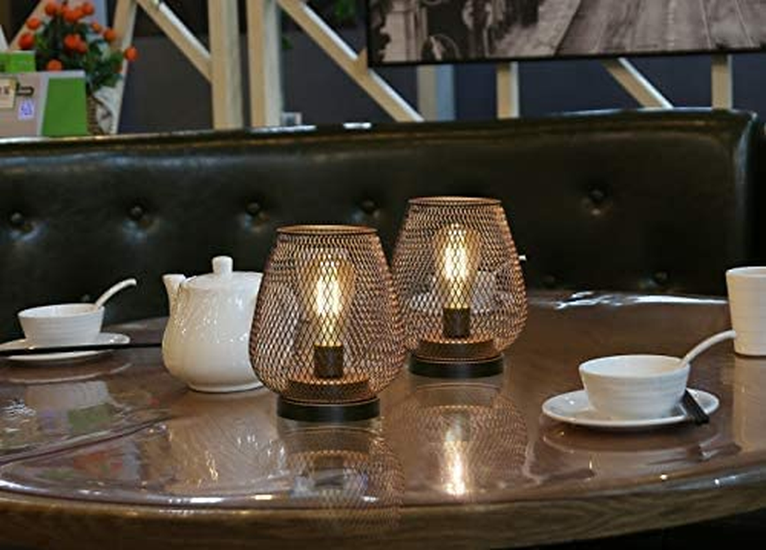 JHY DESIGN Set of 2 Metal Cage LED Lantern Battery Powered Cordless Accent Light with LED Great for Weddings Parties Patio Events for Indoors Outdoors image number 2