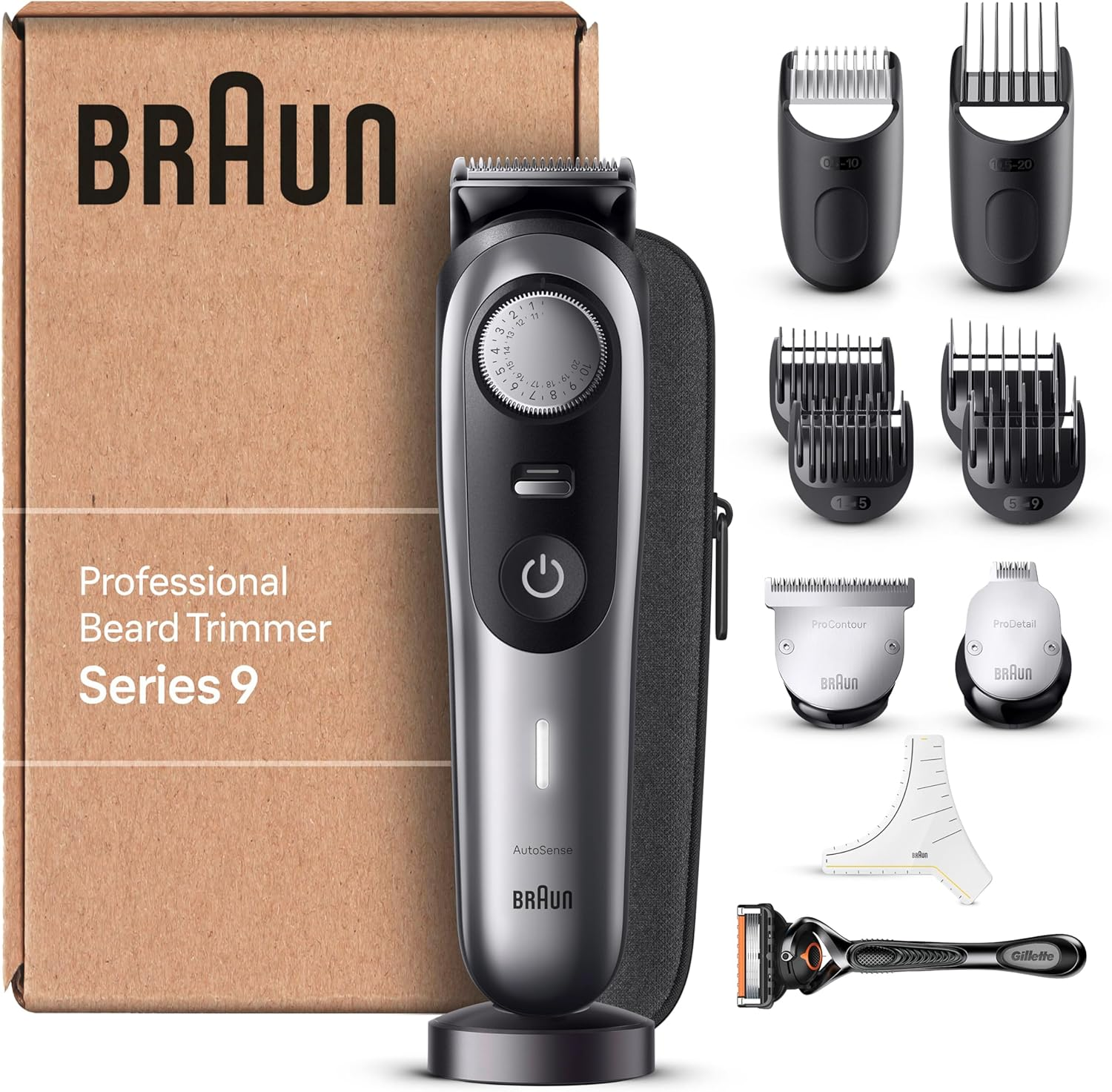 Braun Beard Trimmer Series 9 BT9440 Trimmer with Barber Tools and 180 Minutes Running Time