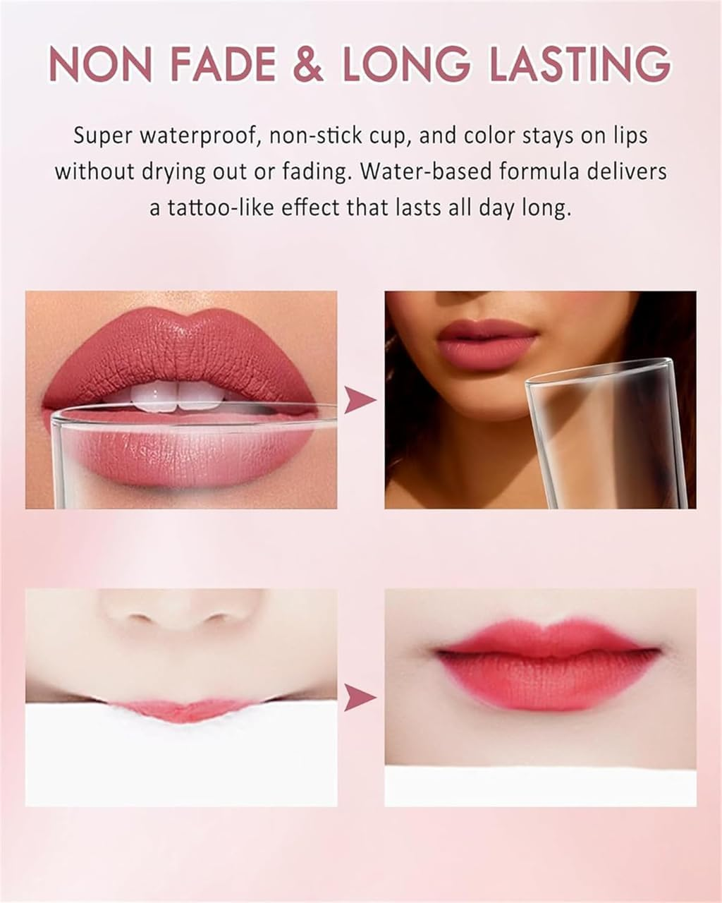 Coolstory Longwear Liquid Lip Liner, 2-In-1 Waterproof Longwear Liquid Lip Liner, Liquid Lip Liner Pen, Matte Lip Stain Marker, Quick-Drying Long-Lasting Matte Liquid Lipstick (8PCS) image number 1