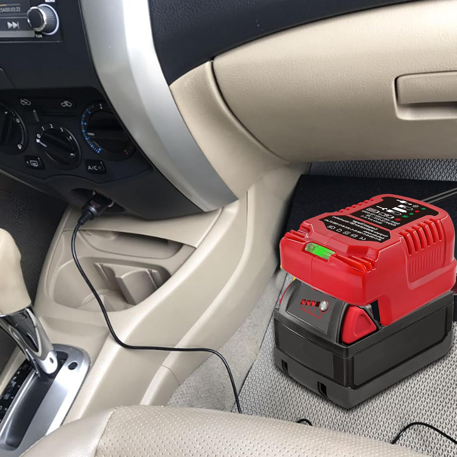 For Milwaukee 18V Charger,Car Charger,Compaitble with Milwaukee M18 Lithium Ion Vehicle Charger,Battery Charger for Battery 18V C18B, C18BX, M18B, M18B2, M18B4, M18BX Battery image number 4