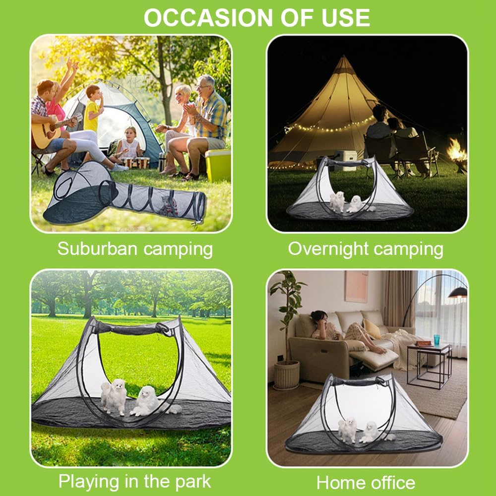 Cat Tent Outdoor, Pet Enclosure Wigwam Suitable for Dogs and Small Animals Foldable Cat Playpen, Pop up Crate Dog Tent Outdoor image number 1