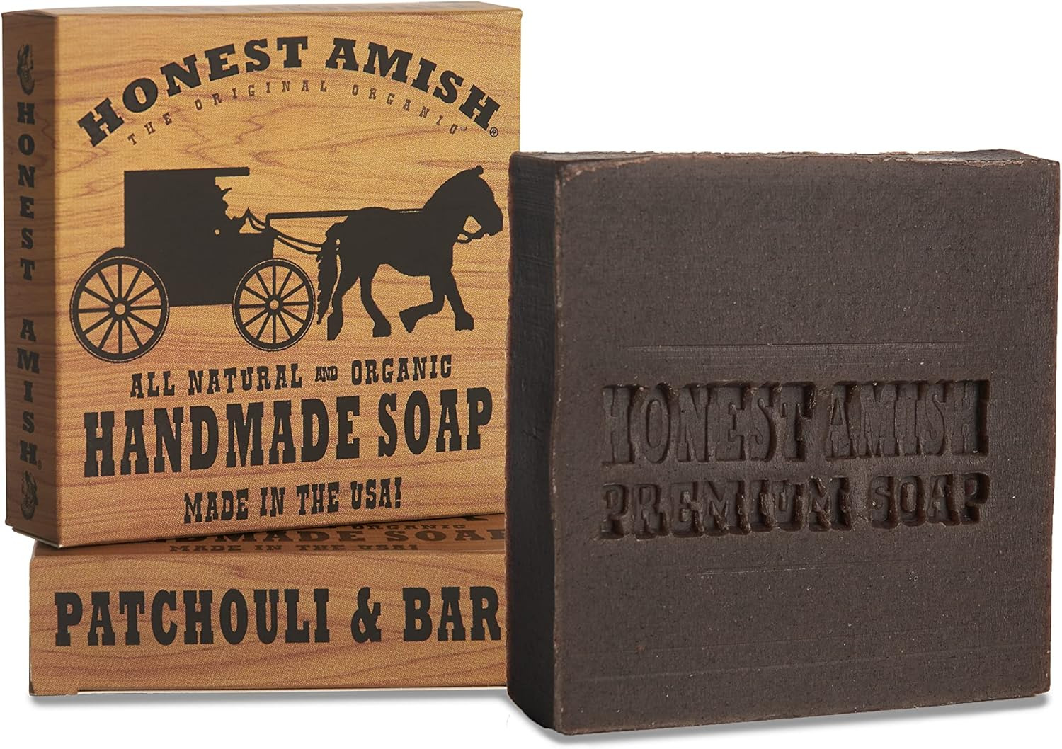 Honest Amish Natural Patchouli and Bark Soap Bar image number 2