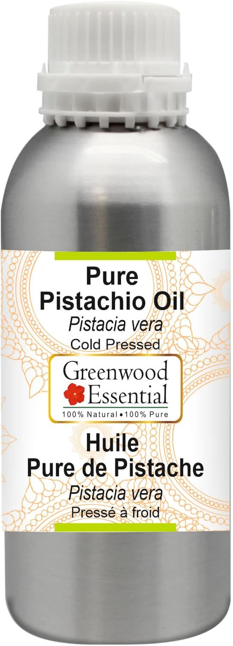 Greenwood Essential Pure Pistachio Oil (Pistacia Vera) Cold Pressed 300Ml (10 Oz) image number 3
