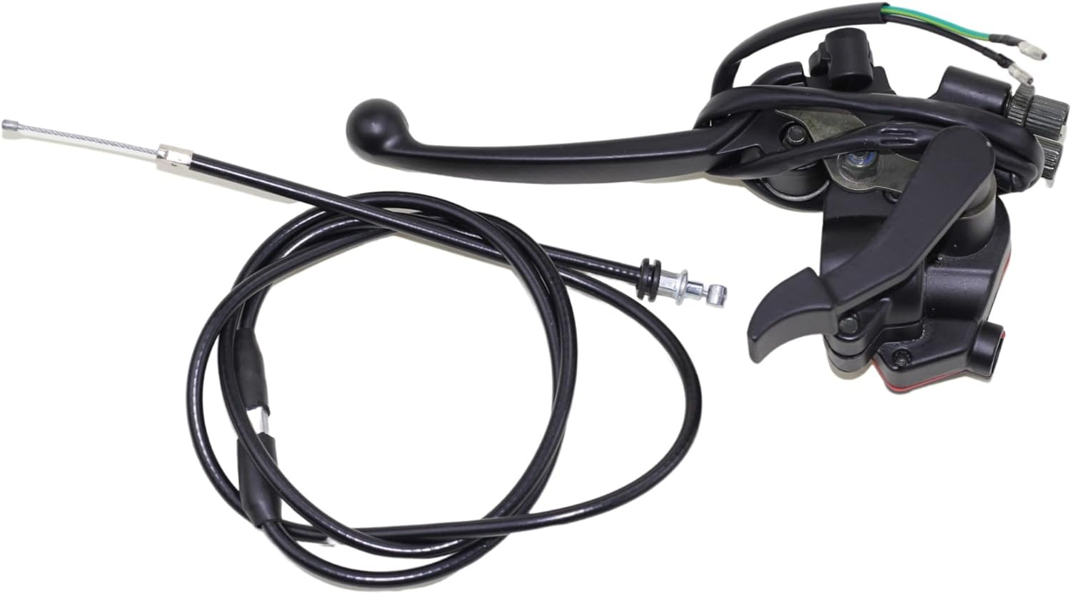 7/8" 22Mm Thumb Throttle Cable with Dual Brake Lever Kits Compatible for 50Cc 90Cc 150Cc 250Cc ATV Quad Roketa Taotao Sunl Kazuma Go Kart
