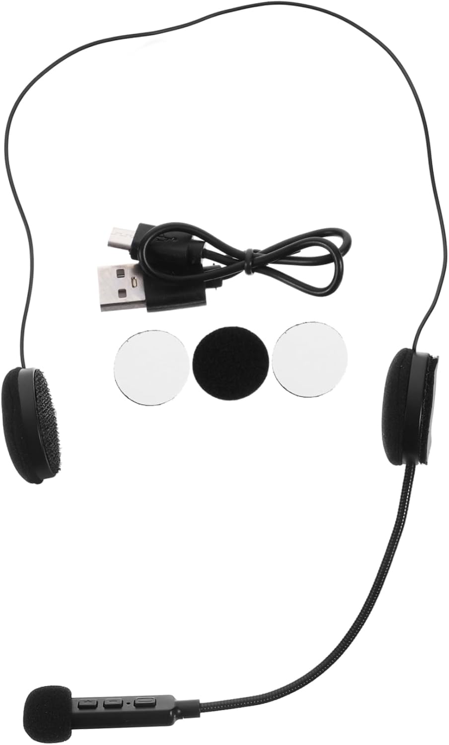 MERRYHAPY Motorcycle Helmet Headset In-Built Earphone Hands Wireless Communication Comfortable Fit Classic Design image number 4