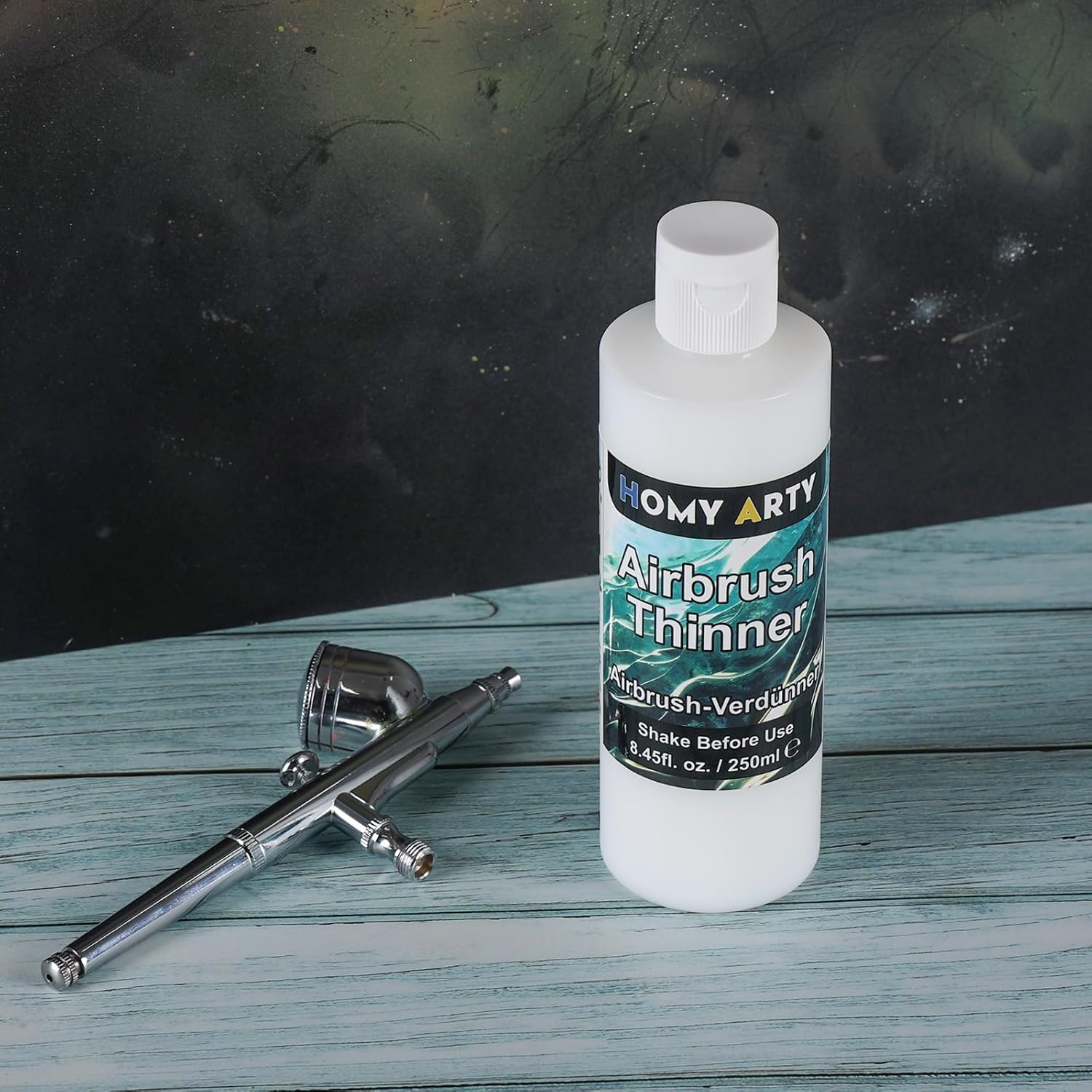 HOMY ARTY Airbrush Thinner - 8.45 Fl Oz, Water-Based Acrylic Paint Thinner, to Improve Color Flow for Shoes, Clothes, Metal and Plastic Models image number 5