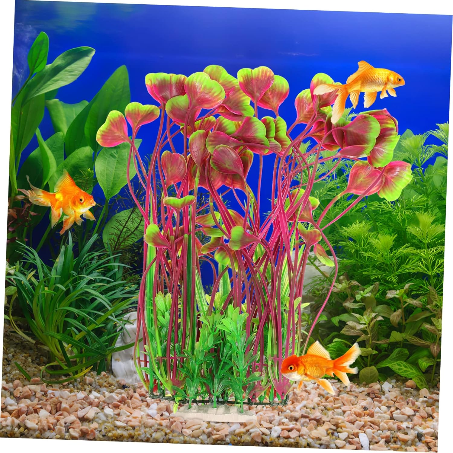 HAPINARY 2Pcs Fake Grass Decor Fish Tank Landscape Prop Aquarium Plants Plastic Safe for Pets Fish Tank Decors image number 1