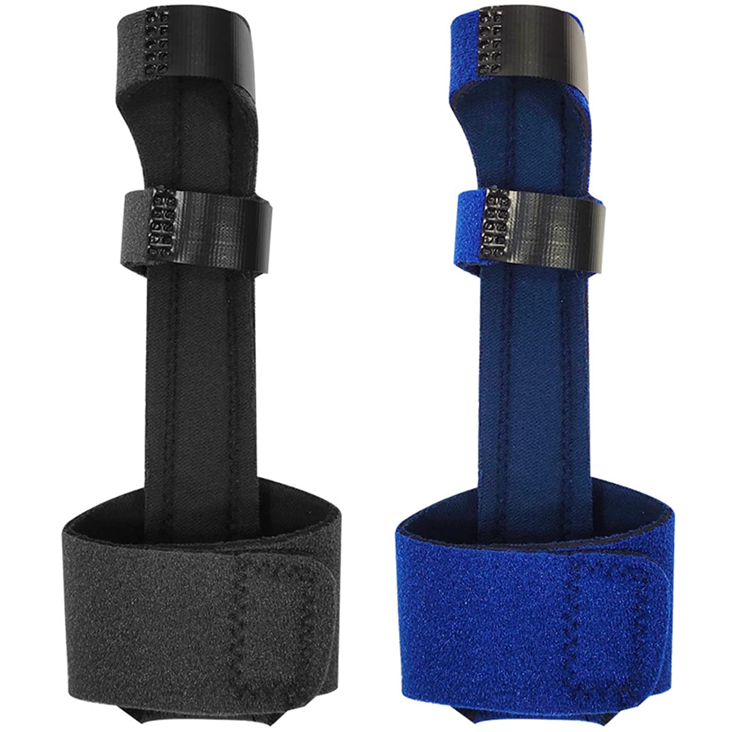 Threeh 2 Pack Finger Splints for Trigger Fracture Built-In Aluminum Compression Recovery Straightening Immobilizer Treatment Strip Arthritis Sprain Displacement SJ49