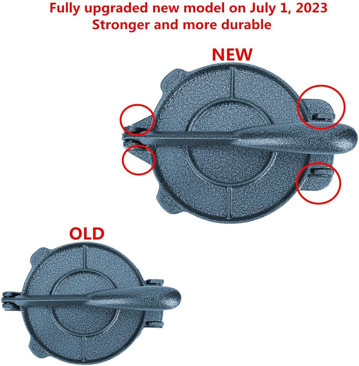 Kitment Cast Iron Tortilla Press, 8 Inch Tortilla Maker, Heavy Gauge Flour Corn Press Rotis Press, Dough Press with 100Pcs Parchment Paper image number 6