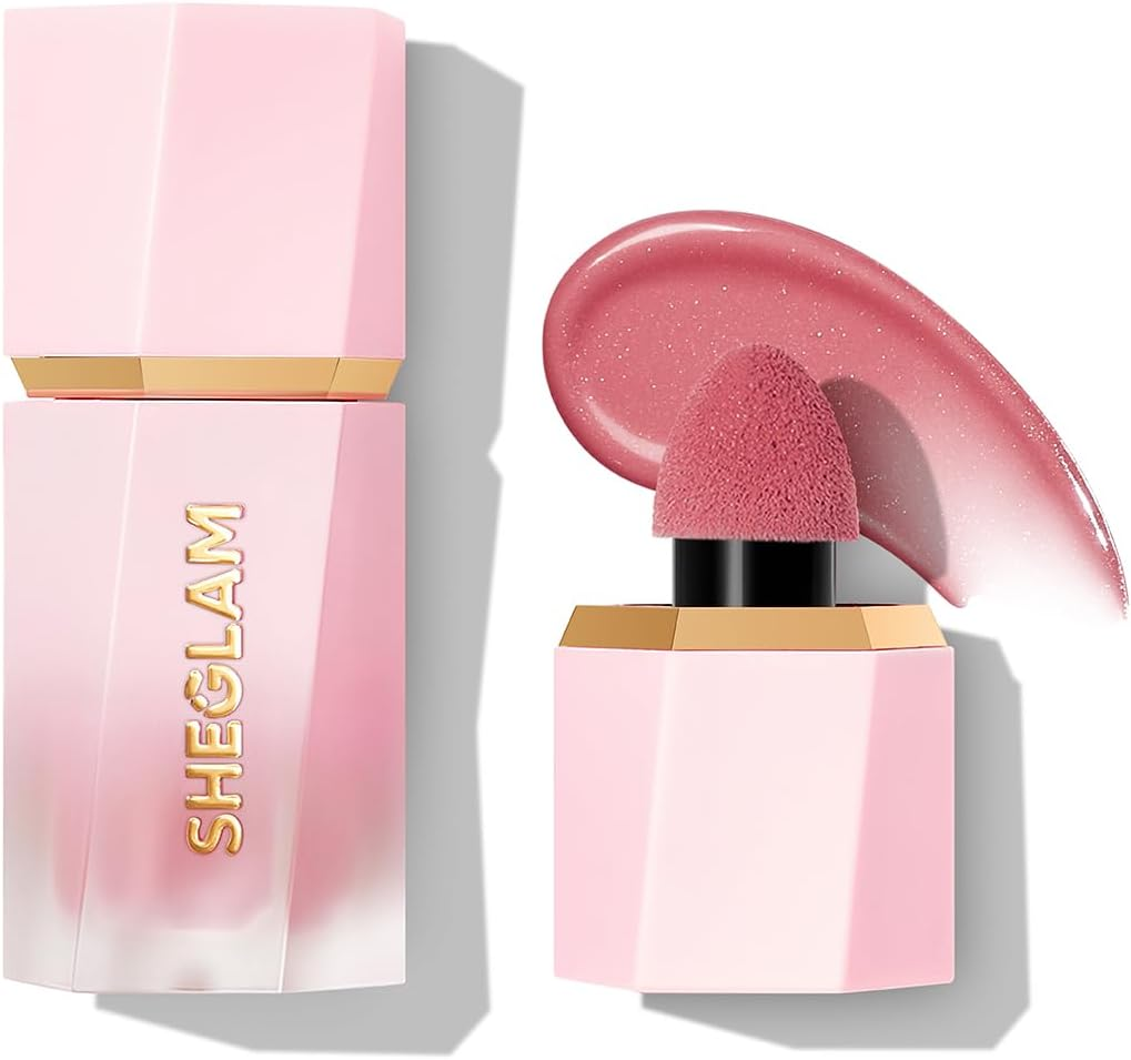 SHEGLAM Color Bloom Dayglow Liquid Blush Makeup for Cheeks Shimmer Finish - Shimmer Love Cake