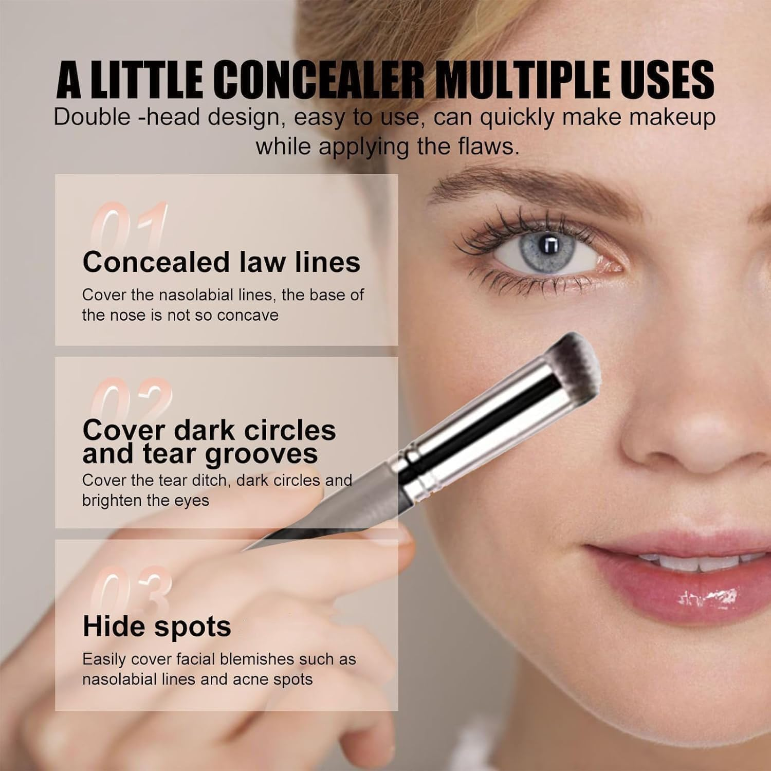 Luminance under Eye Brightener & Concealer - Illuminating Primer for Dark Circles, Tired Skin Corrector - Light to Medium Skin Tone, Natural Coverage, Brightening Makeup Base (2Pcs) - 2Pcs image number 2