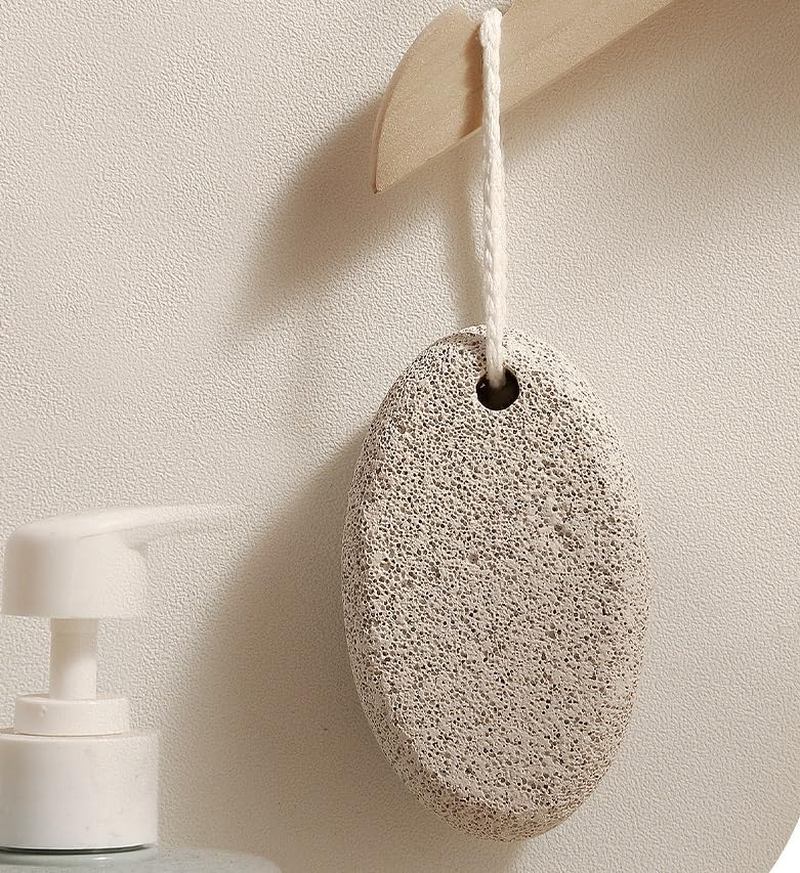 Volcanic Stone Grinding Foot Stone for Feet, 2-Pack Pedicure Tools Hard Skin Callus Remover for Feet and Hands (Grey, One Size)