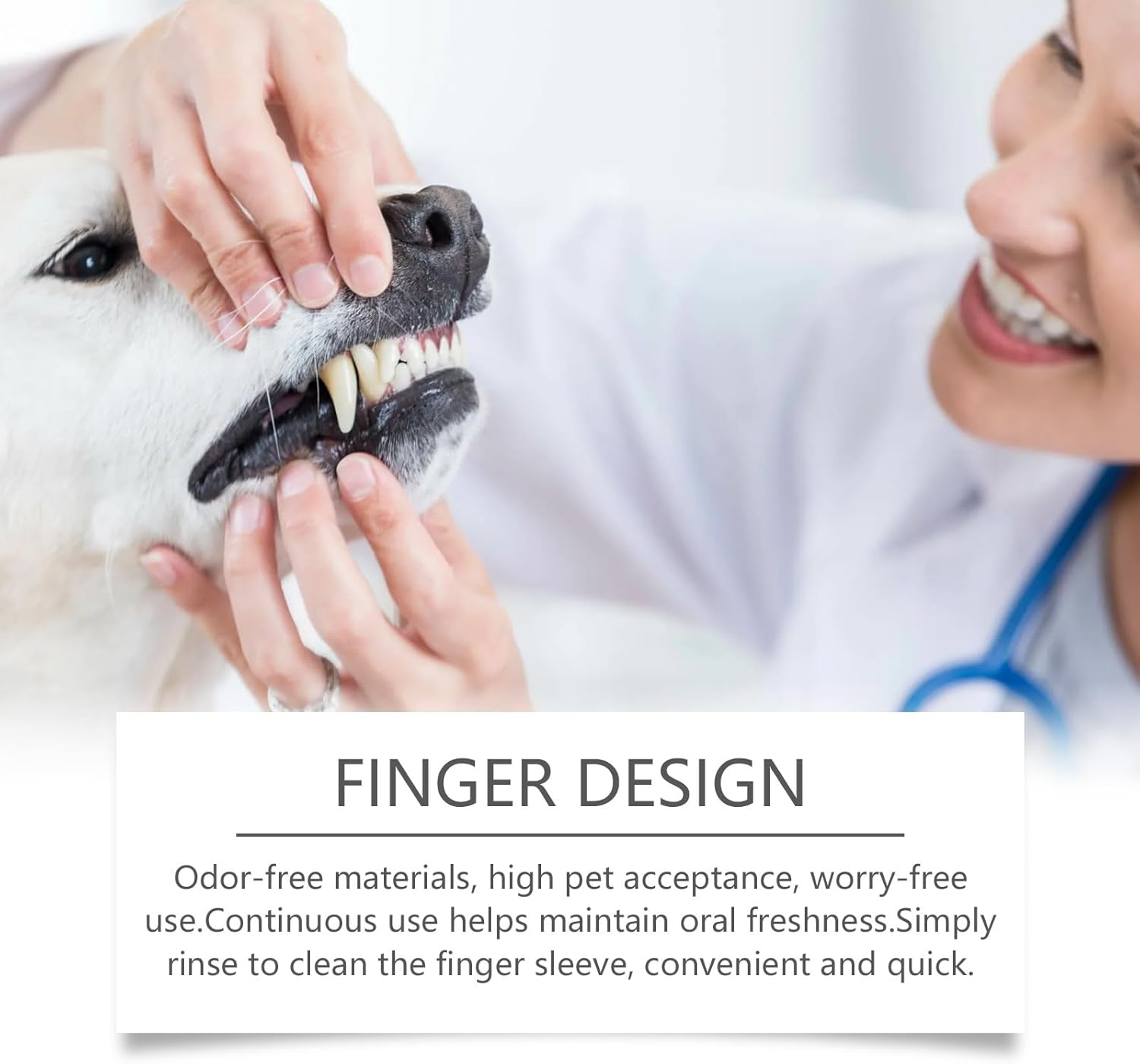 Pet Dental and Hygiene Cleaning Kit, Gentle Teeth, Ear and Eye Care Wipes with Finger Design, Long-Lasting Formula image number 6