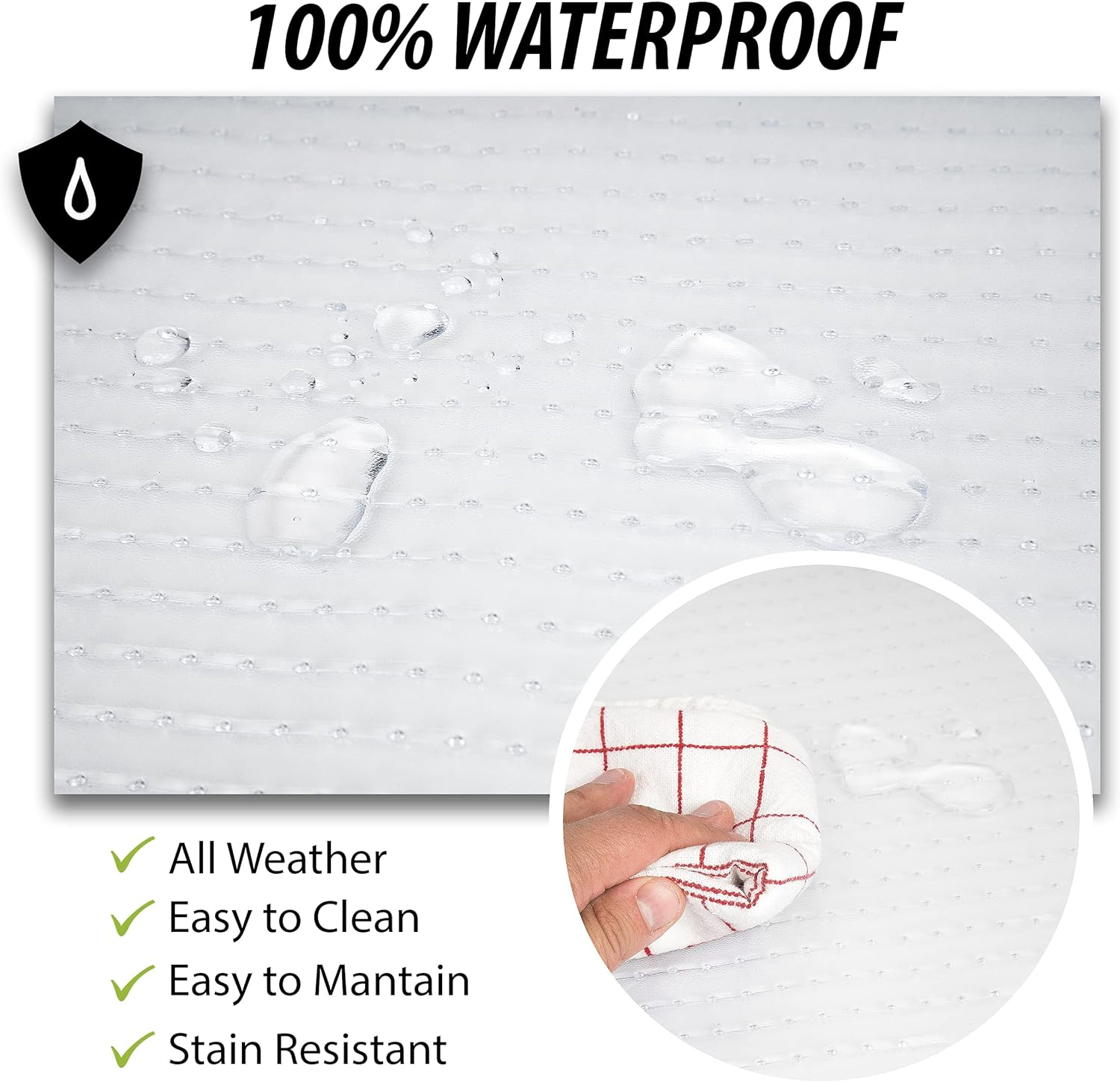 Zonetech All Weather Full Rubber Clear Car Interior Floor Mats - 4-Piece Set Clear Heavy Duty Car Interior Floor Mats image number 3