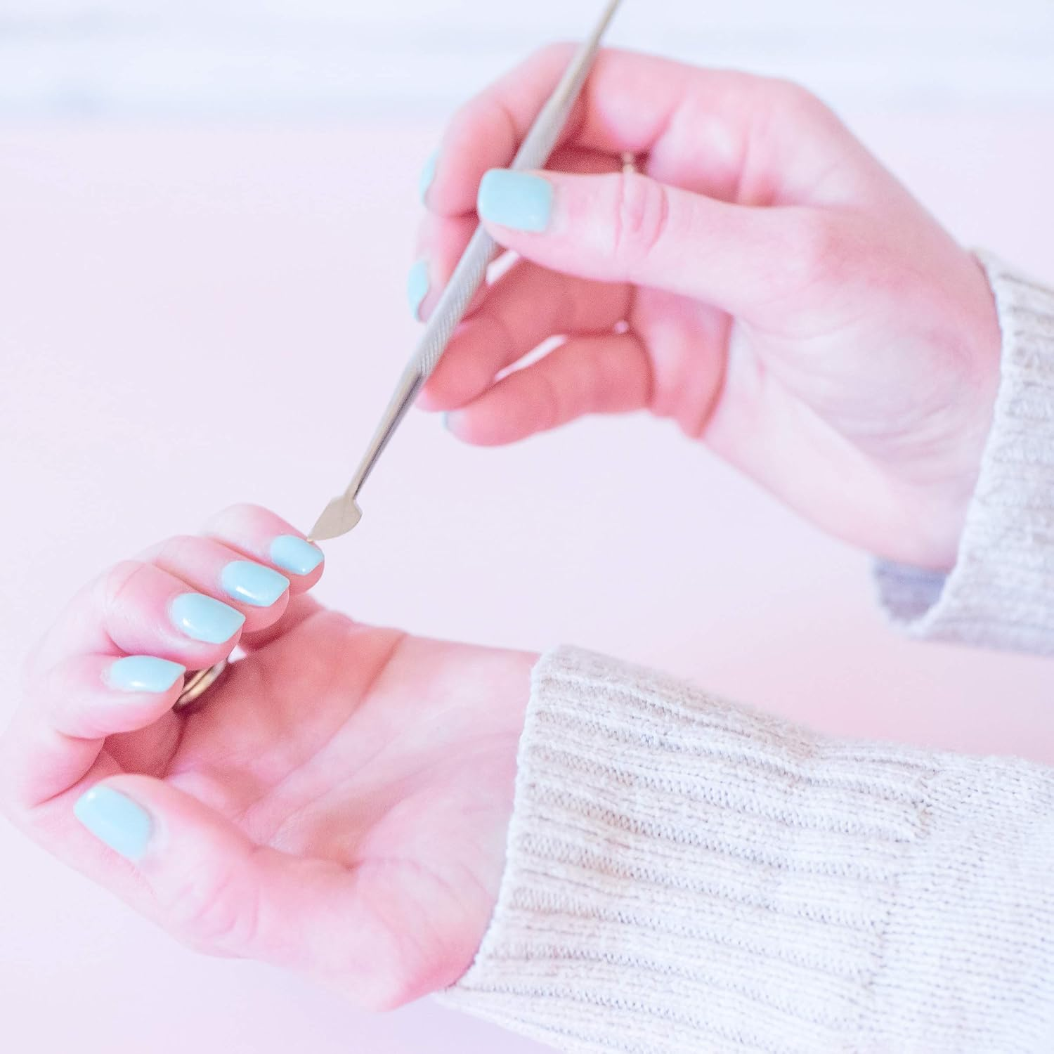 Malva Belle Cuticle Pusher & Spoon Nail Cleaner - Cuticle Remover & under Nail Cleaner Tool - Stainless Steel Cuticle Pusher Tool - Nail Cleaner - for Women - Cuticle Care Kit image number 4