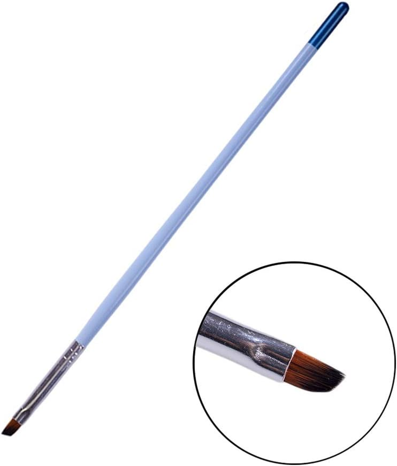 6Pcs Blue Wooden Nail Art Drawing Painting Sets 6 Designs Nail Brush Kits Manicure Tools 18Cm Zhengpingpai image number 3