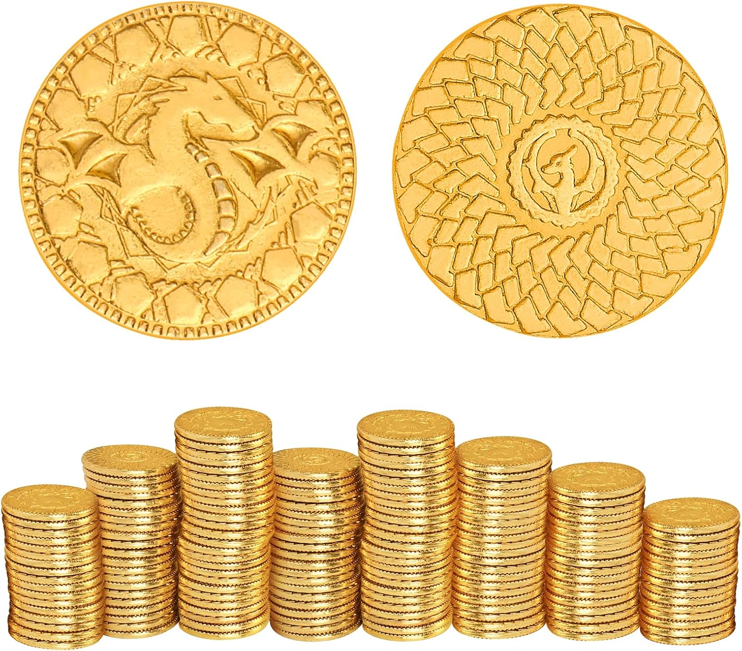 Metal Pirate Coins, 30 Gold Treasure Coins Set, Metal Replica Spanish Doubloons, Pirate Treasure Chest Fake Coins Tokens, Realistic Money Imitation for Cosplay Toys Board Games image number 5