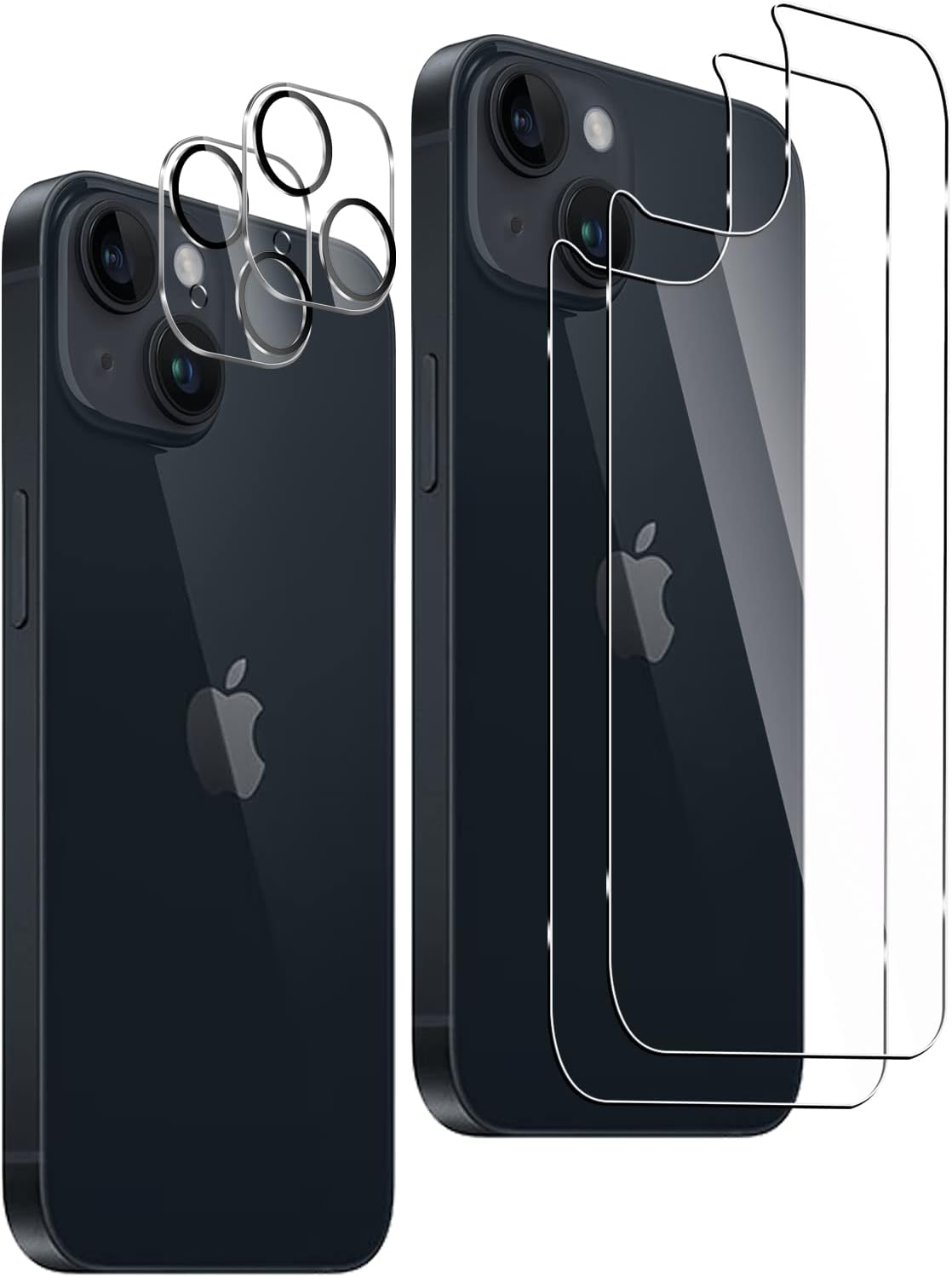 Screen Protector for Google Pixel 8 for Tempered Glass, Pack of 3 Tempered Glass Protective Film with 3 Pieces Camera Protection, 9H Screen Protection, Ultra Clear Protective Glass