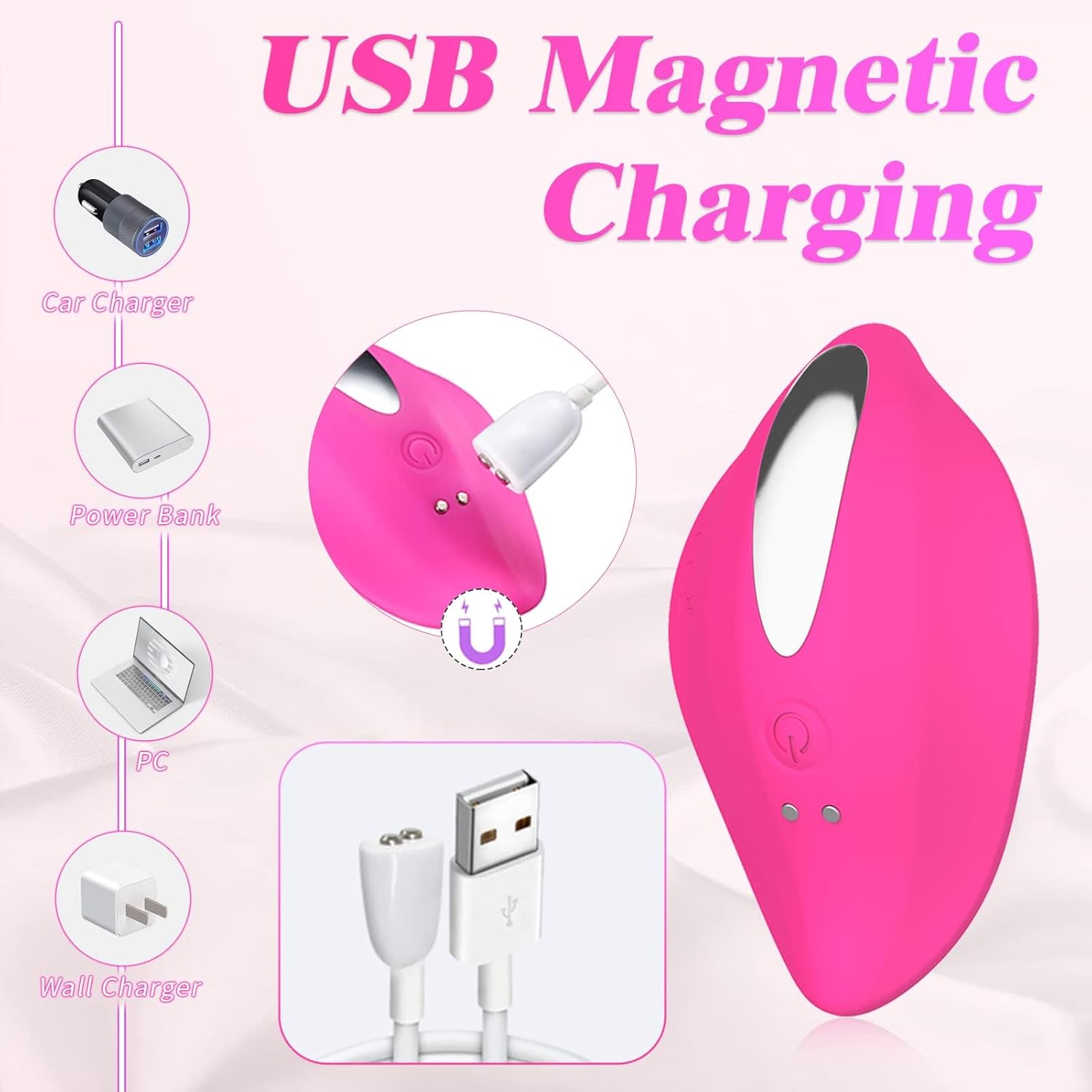 Wearable Panty Vibrators Adult Sex Toys for Women or Couples, Remote Control Clit Mini Vibrator with 12 Vibrating Modes Vibrating Panties Quite Rose Dildos Sex Machine image number 4