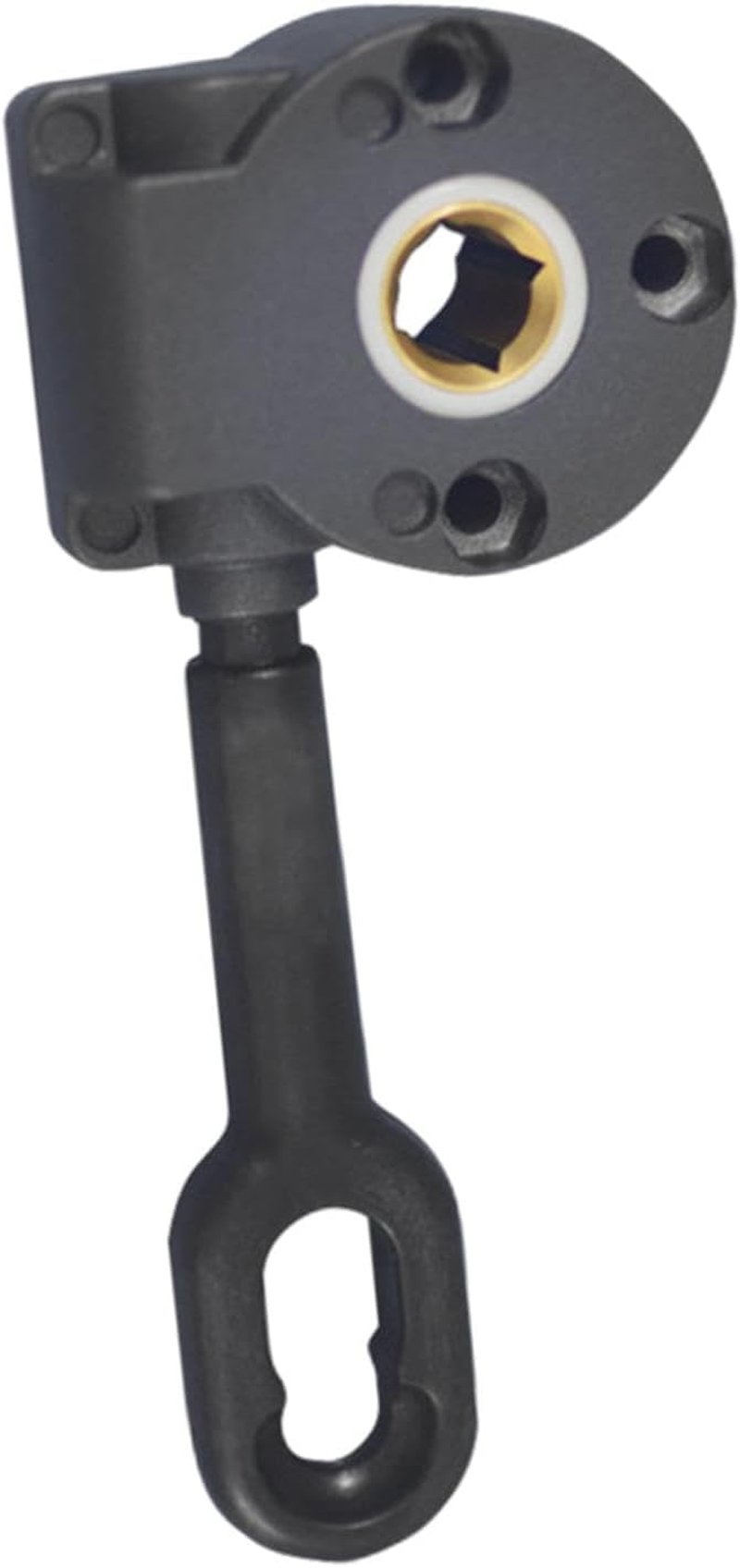 Outdoor Black Awning Crank Gearbox Accessories Aluminium Alloy Easily Install 360 Degree Rotating Lightweight Canopies Parts image number 6