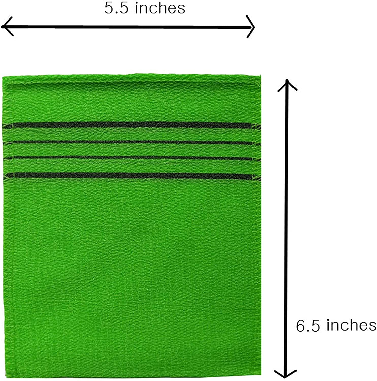 Italy Towel the Original Korean Exfoliating Mitt Body Scrub Green & Red (4 Pack) - Red image number 4