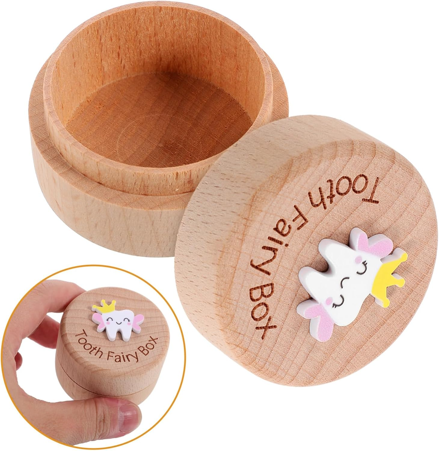 Deciduous Tooth Box for Boy Girl Material Keepsake Teeth Holder for Fetal Hair Storage Scenario image number 5
