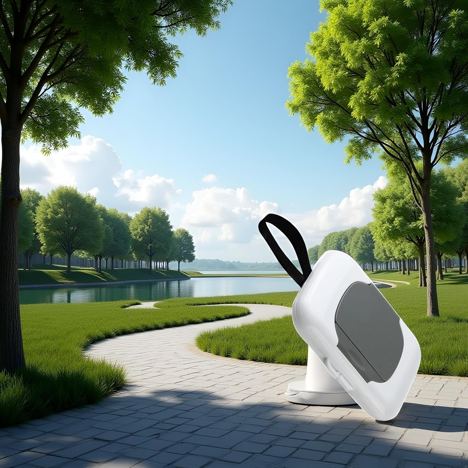 1Pc Travel Wipe Holder Reusable Wet Wipe Container Box Strollers Hanging Dispensers Refillable Wipe Case Safe Wet Storage Wipe Holders Wipes and Holders（Gray） image number 2