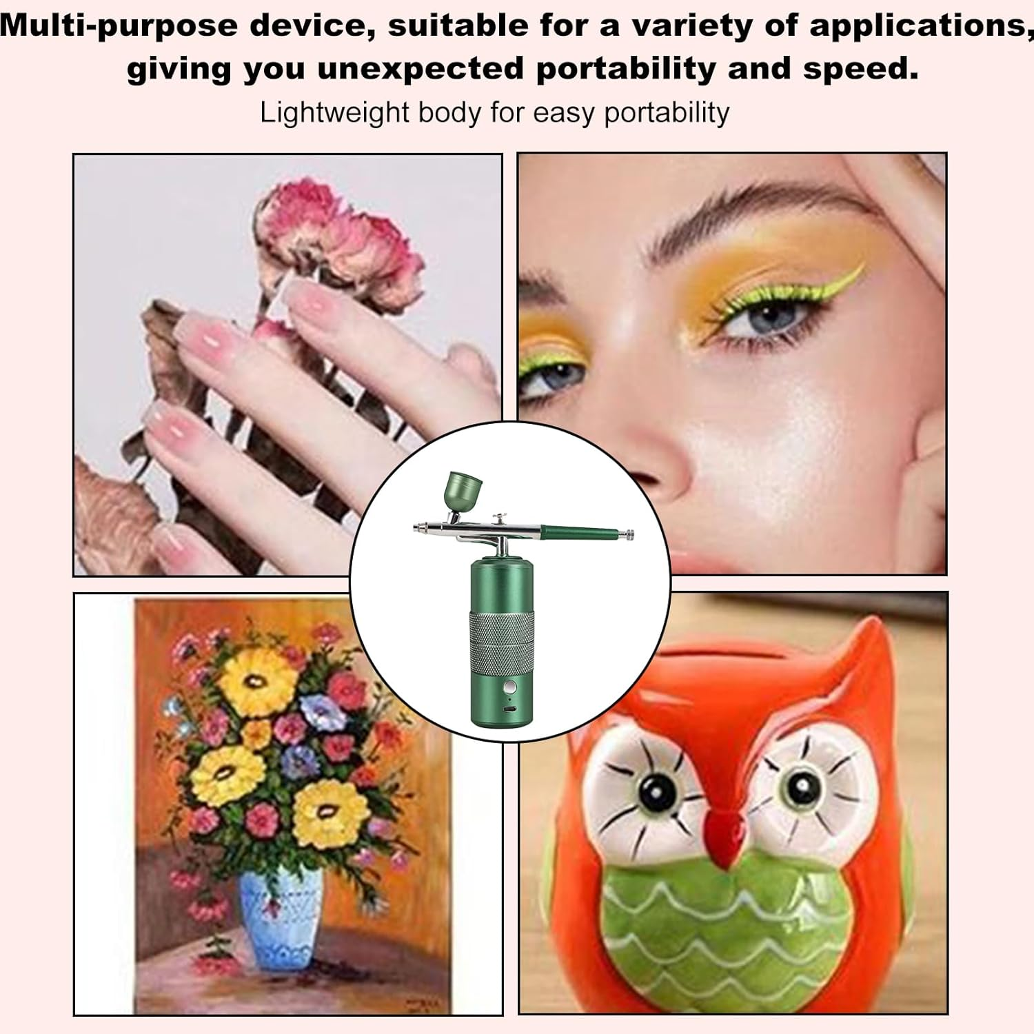 Nail Airbrush Machine | Cordless Airbrush,Painting Sprayer Set for Hair Makeup Beginner Model Cake Car Decorating Shoe Graffiti