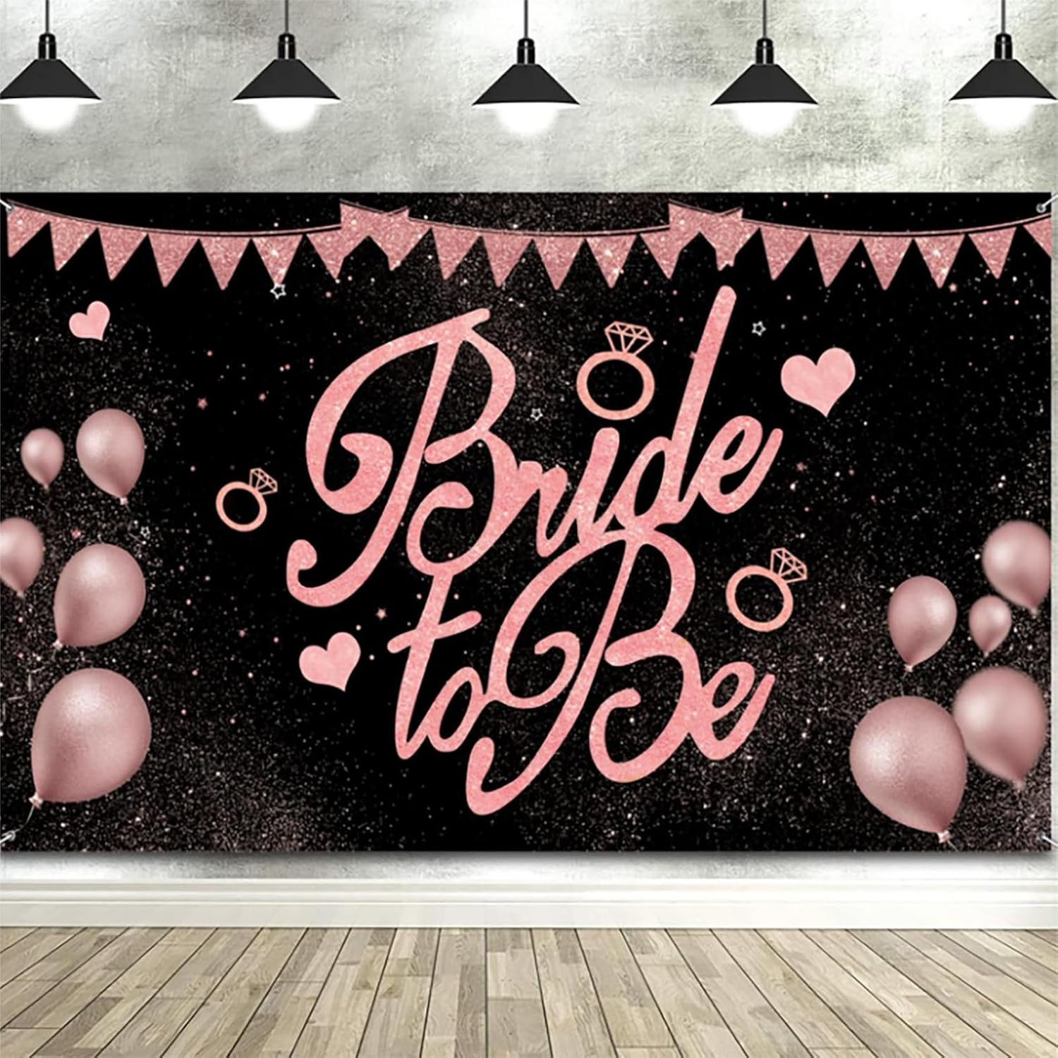 Rose Gold Bride to Be Banner - Xtralarge, 47X79 Inch(1.2X2M) | Rose Gold Bride to Be Sign for Bridal Shower Decorations | Wedding Shower Decorations | Bride to Be Backdrop | Bride to Be Decorations image number 4