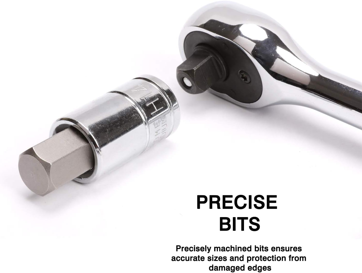 CASOMAN 13 Piece Hex Bit Socket Set, S2 Steel Bit Socket Tool Kit, Metric, 2Mm - 14Mm, Allen Bit Socket Kit image number 6