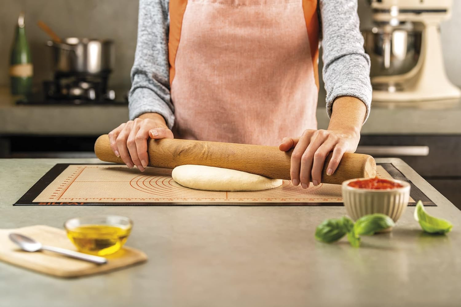 Silpat the Original Perfect Pastry Non-Stick Silicone Countertop Workstation Mat, 15-1/8" X 23"