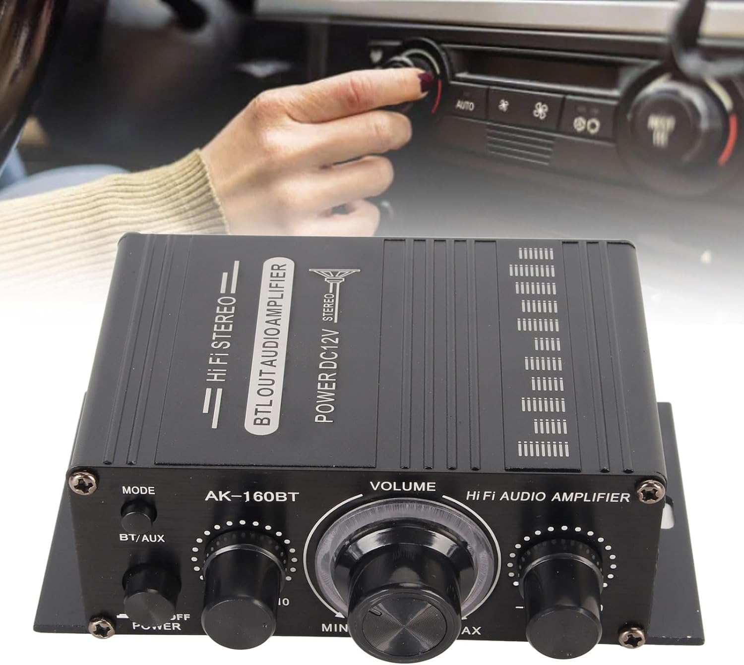 Power Amplifier, 20W X 2 Hifi Stereo Bluetooth 5.0 Digital Audio Amp 2 Channel Amplifier for Karaoke, Home Theater, and Car Radio Systems image number 6