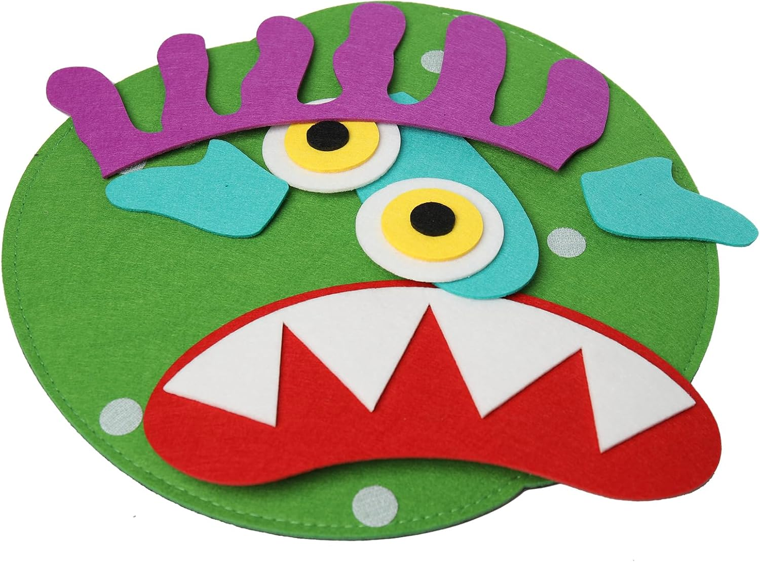 Go Away Big Green Monster Felt Hand Puppet, Detachable Eyes, Mouth Ears for Kids Storytelling image number 6